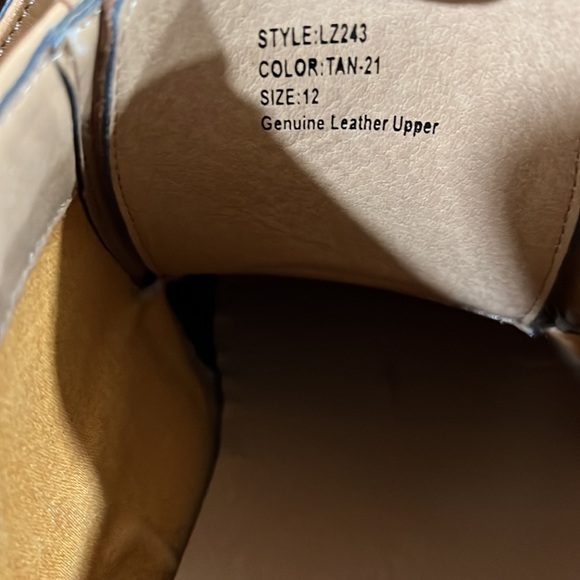 LaMilano Cognac Burnished Leather Double Monk Strap Cap Toe Boots - Picture 9 of 9